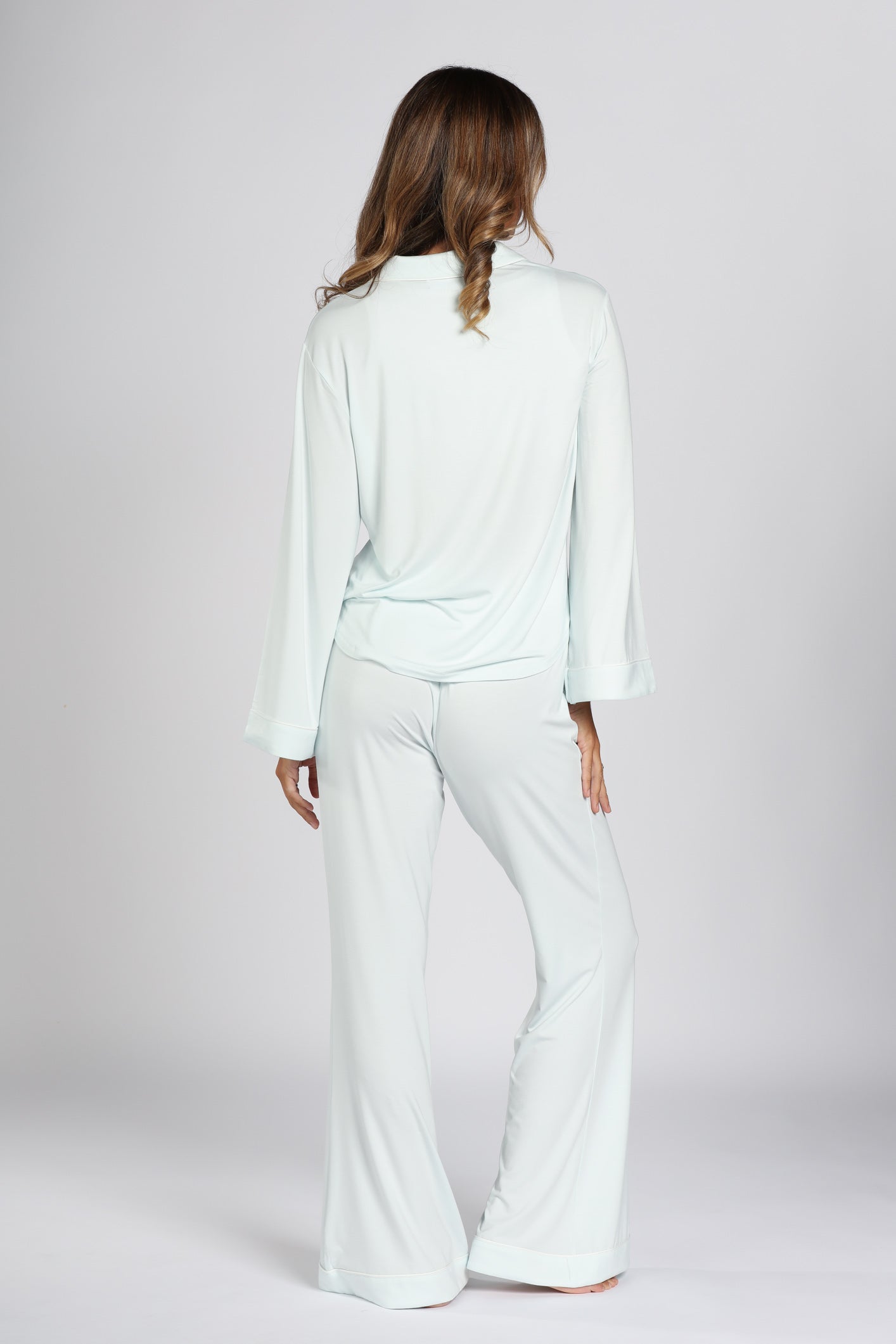 Serenity Long Sleeve Top - Aqua Frost